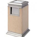 金線米黃大理石垃圾桶