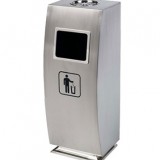 商用創意弧形不銹鋼果皮箱