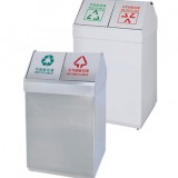 戶外方形不銹鋼垃圾桶