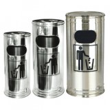 高檔簡易戶外不銹鋼圓形垃圾桶