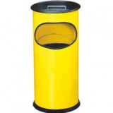 立式彩色圓形座地鐵皮果皮箱