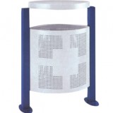 戶外立式沖孔鋼制垃圾桶