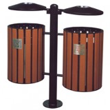 環保分類鋼木垃圾桶