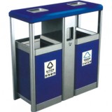 銀藍(lán)分類環(huán)保鋼制垃圾桶