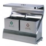 環(huán)保創(chuàng)意不銹鋼二分類環(huán)保垃圾桶