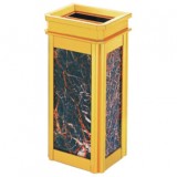 室內靠墻立式鈦金座地果皮箱