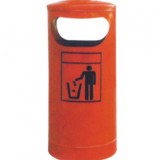 消防部隊(duì)定制戶外圓形鋼制垃圾桶