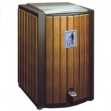 腳踏式鋼木垃圾桶