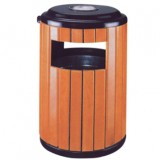 戶外鋼木園林垃圾桶