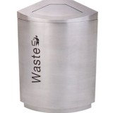 單筒環保不銹鋼商場專用單桶垃圾桶