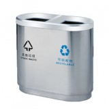 南方室內不銹鋼地鐵分類垃圾桶