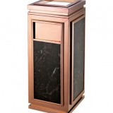 高檔公寓樓房座地鈦金垃圾桶