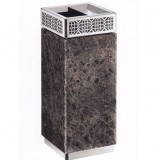 鏤花座地鈦金垃圾桶