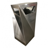 戶外方形不銹鋼果皮箱垃圾桶