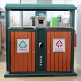 如何制作一個分類鋼木垃圾桶