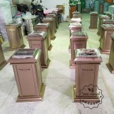 江蘇泰州高檔方形室內(nèi)不銹鋼垃圾回收箱定做