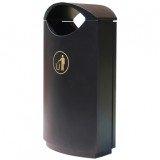 戶外單桶鐵烤漆金屬果皮箱