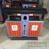 公園景區(qū)戶外鋼木分類垃圾桶