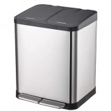 室內小型不銹鋼腳踏式分類垃圾桶