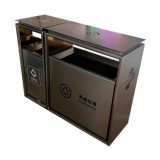 商場組合抽拉不銹鋼分類垃圾桶