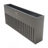 室外小區長方形黑色噴塑不銹鋼花箱