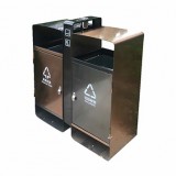 戶外小區電鍍不銹鋼分類垃圾箱