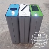 定制精品出口室內商用三分類不銹鋼分類垃圾桶