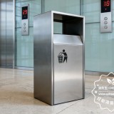 定制不銹鋼垃圾桶，電梯口的空間革新