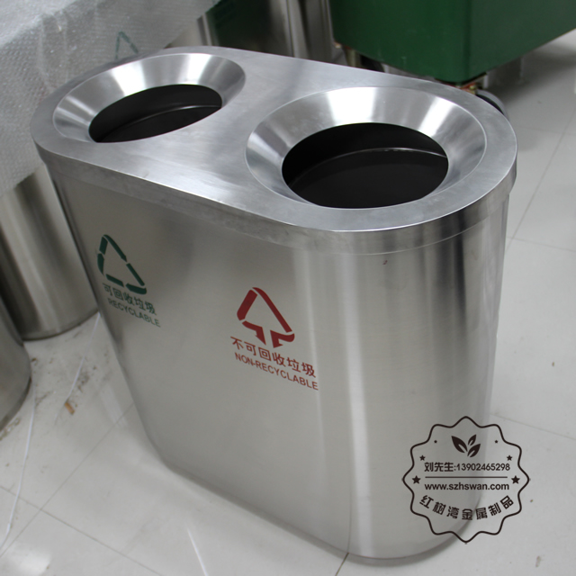 萬達商場不銹鋼垃圾桶圖片002