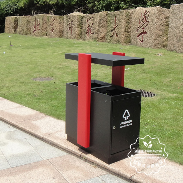 校園分類鋼制垃圾箱圖片1