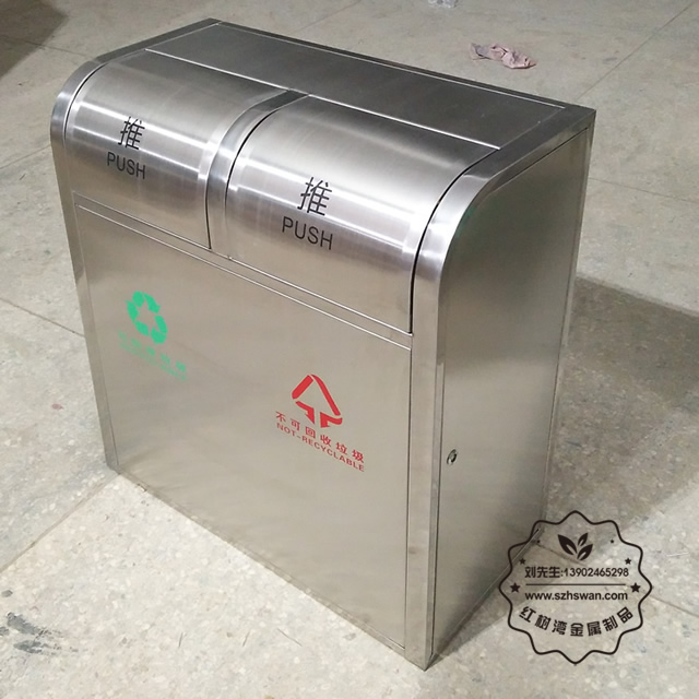 不銹鋼分類環(huán)保垃圾桶圖片001
