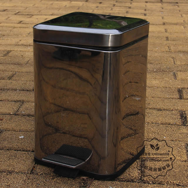 室內(nèi)家用腳踏式不銹鋼垃圾桶圖片001
