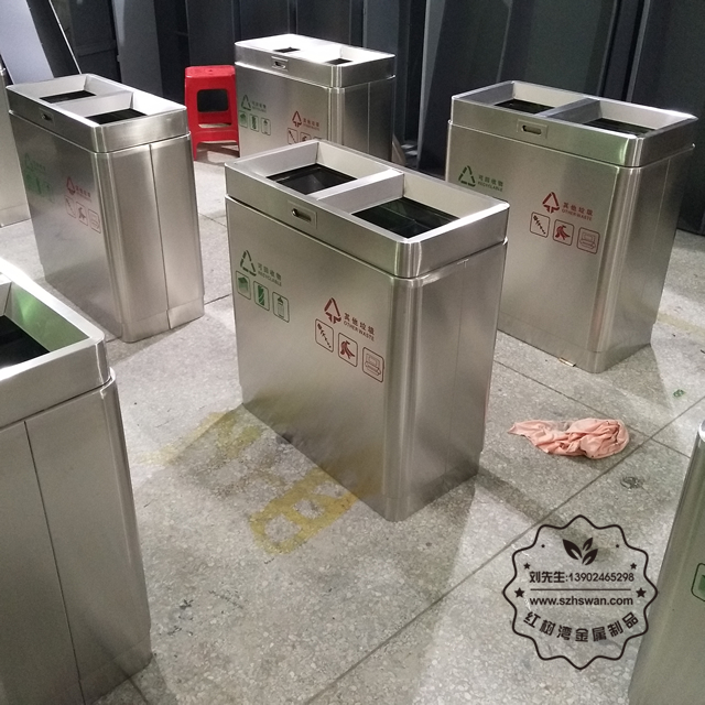 不銹鋼分類環保垃圾桶圖片003