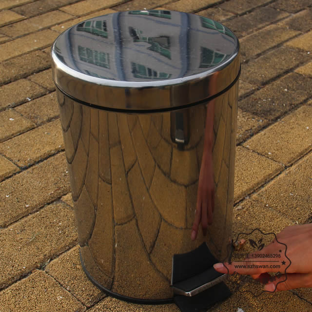 室內(nèi)家用腳踏式不銹鋼垃圾桶圖片007