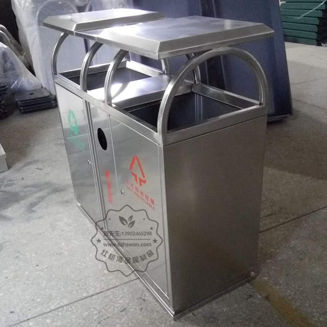 不銹鋼分類環保垃圾桶圖片001