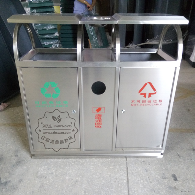 不銹鋼分類環保垃圾桶圖片002