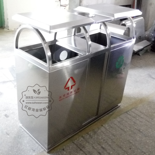 不銹鋼分類環保垃圾桶圖片003