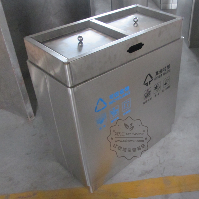 室內(nèi)分類環(huán)保不銹鋼垃圾桶圖片002