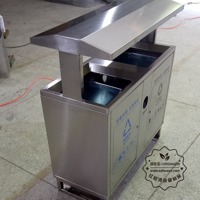 戶外分類方形垃圾桶圖片001