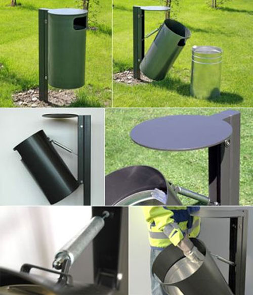 新型戶外圓形垃圾桶內(nèi)膽設(shè)計(jì)提取更輕松