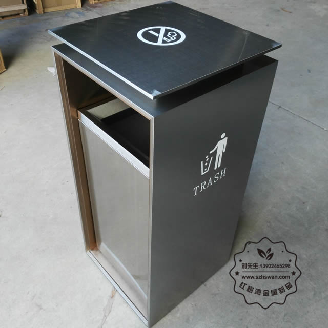 方形不銹鋼垃圾桶圖片002