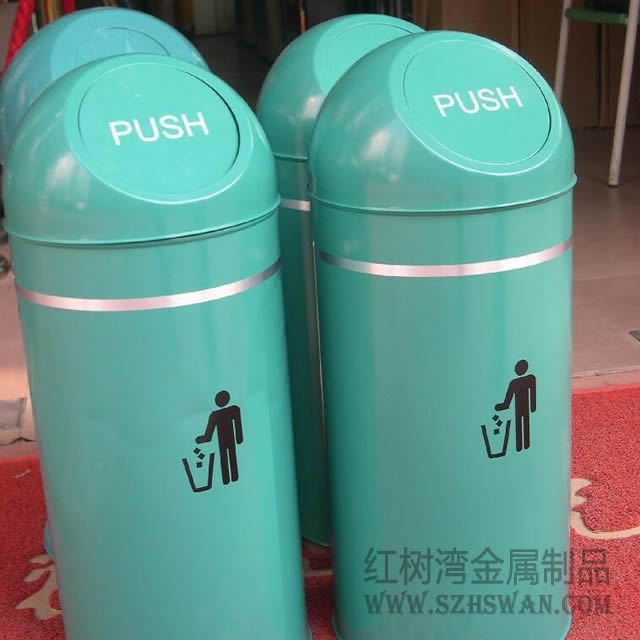 室內(nèi)不銹鋼垃圾桶圖片006