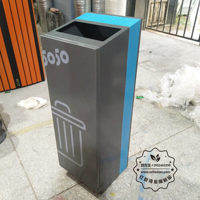 室內(nèi)不銹鋼垃圾桶圖片012