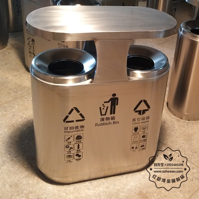 市政不銹鋼垃圾桶圖片002