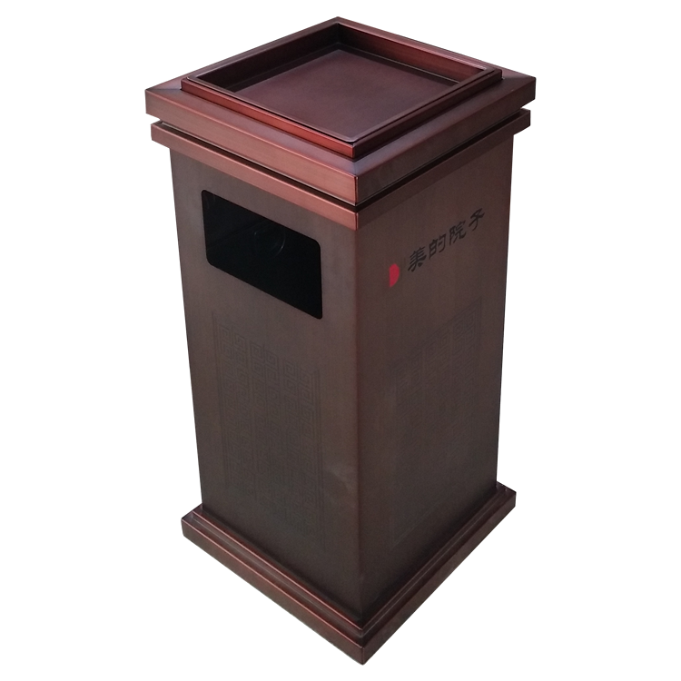 室內(nèi)方形不銹鋼垃圾桶圖片006