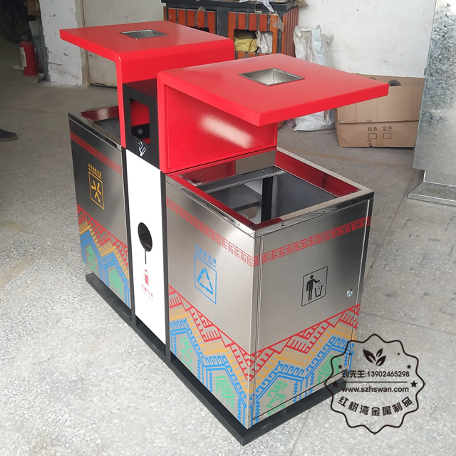 UV打印不銹鋼垃圾桶