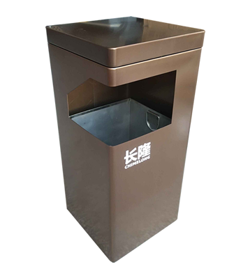 室內商場電鍍方形不銹鋼果皮箱主圖