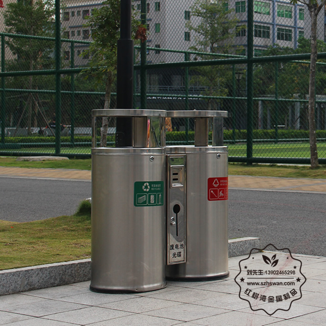 戶外方形不銹鋼垃圾桶圖片010