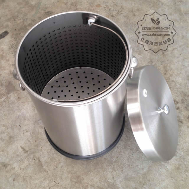  家用加厚小型室內(nèi)不銹鋼垃圾桶圖片002