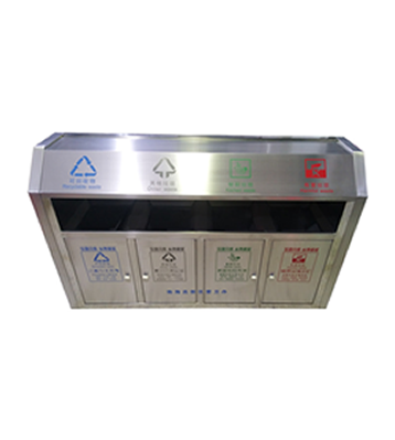 大號室外不銹鋼四分類垃圾桶主圖